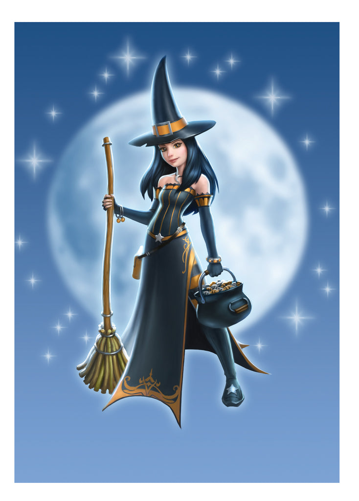 Witch Girl Card